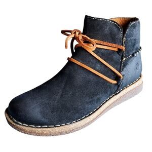 BORN Calyn Distressed Suede Leather Women's Ankle Boot Bootie Rustic Boho Size 7